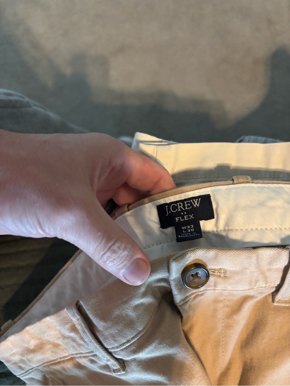 J Crew Khaki Chino Pants - Slim Straight Fit 33x30
